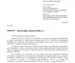DECRETO-LEGGE 7 GENNAIO 2022 N.1 – Nota…